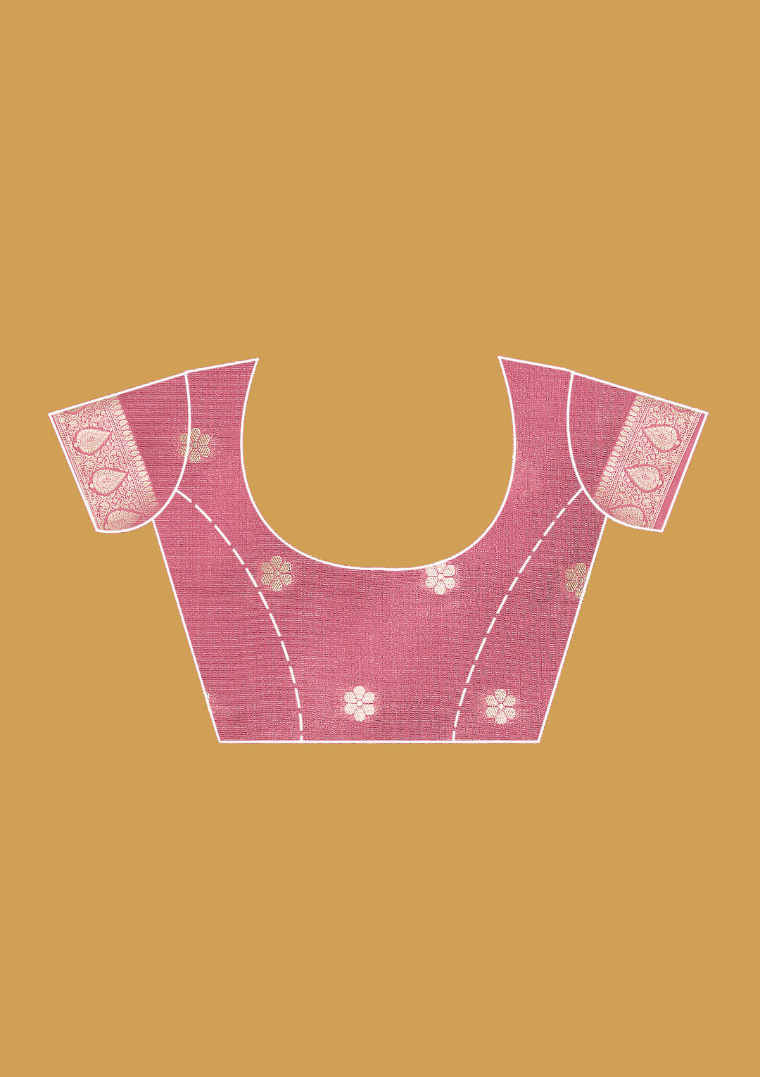 Mauve Zariwork (Gold) Satin Silk Saree