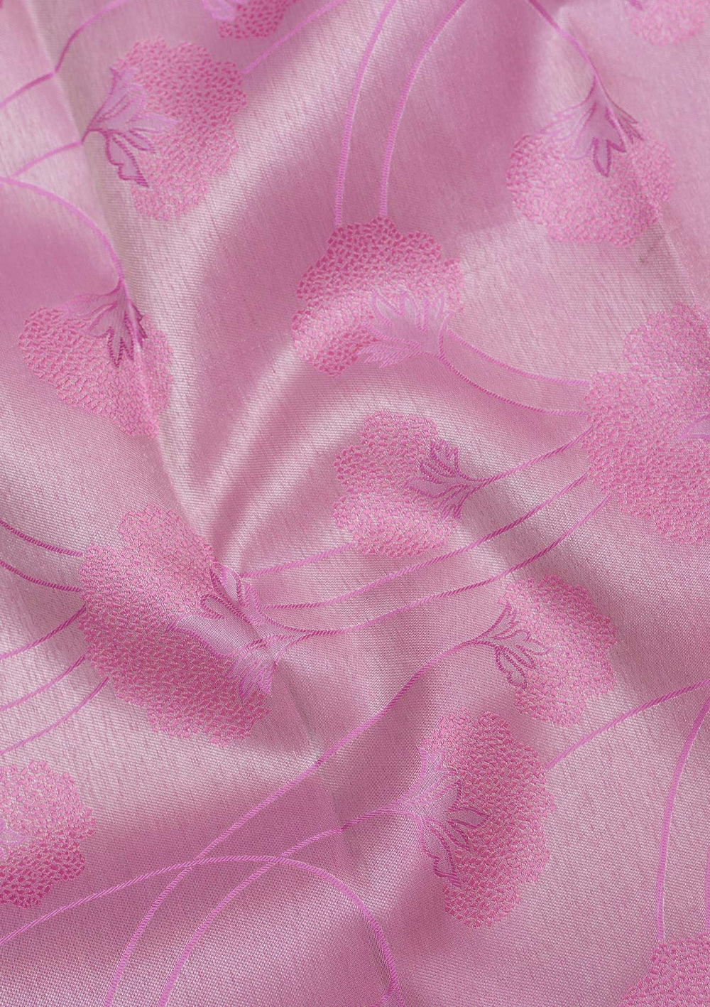 Onion Pink Zariwork Pure Silk Saree-koskii