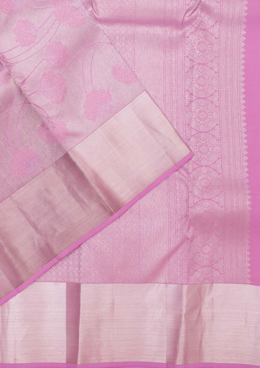 Onion Pink Zariwork Pure Silk Saree-koskii