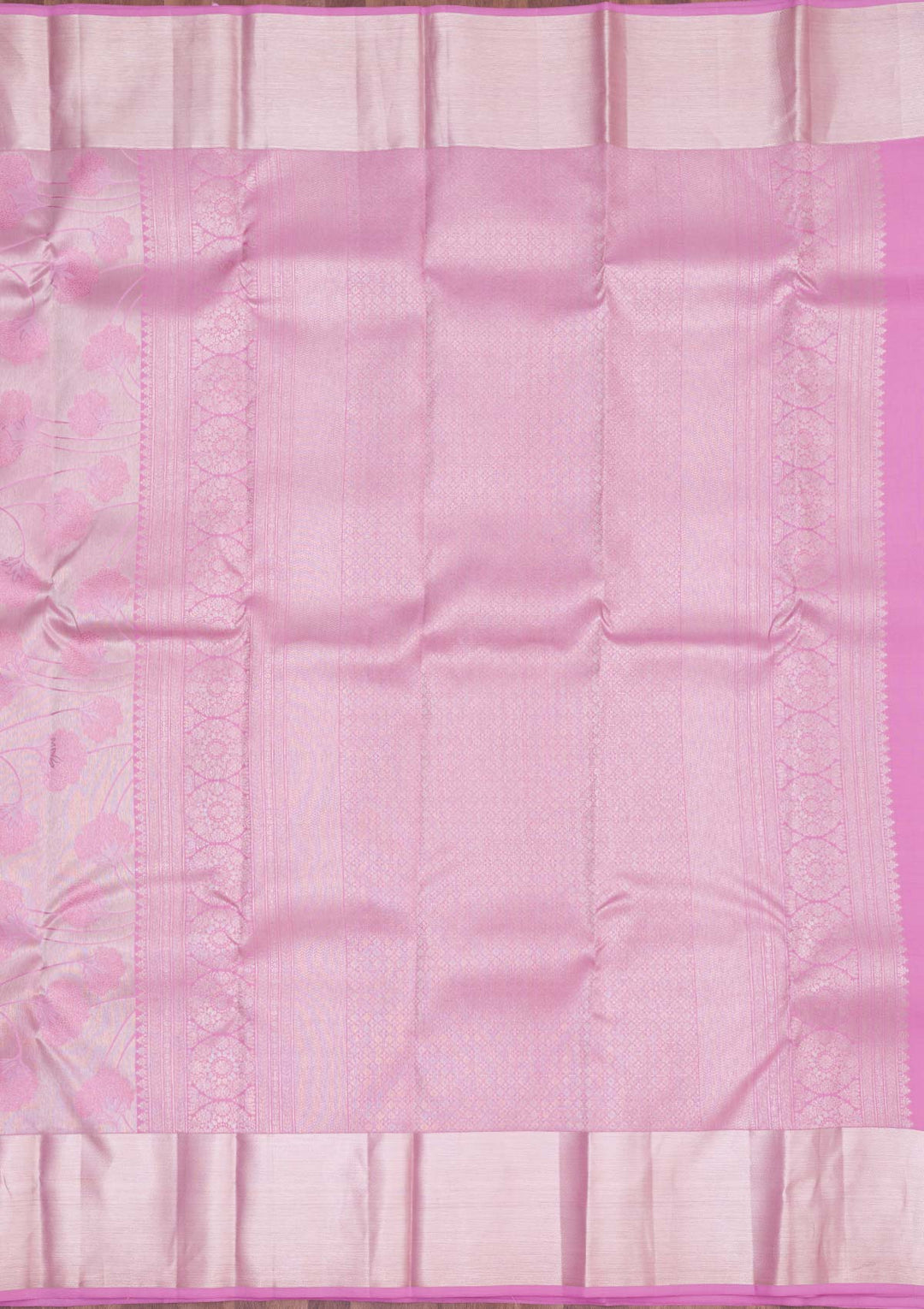 Onion Pink Zariwork Pure Silk Saree-koskii