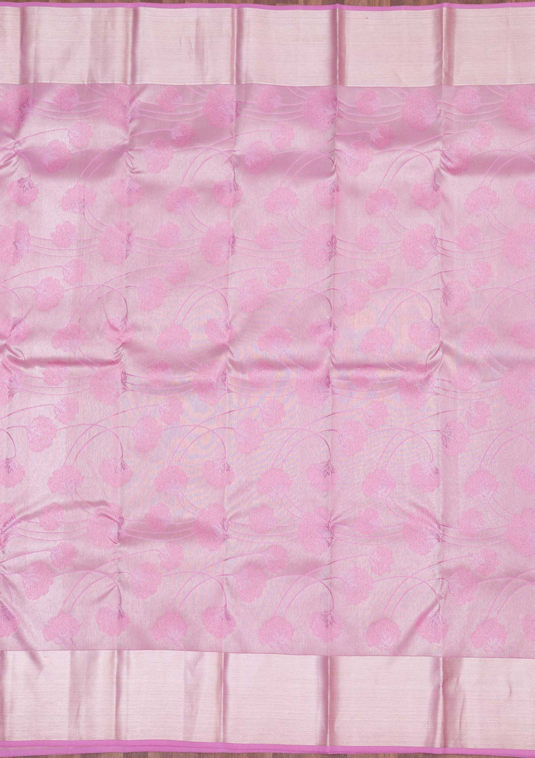 Onion Pink Zariwork Pure Silk Saree-koskii