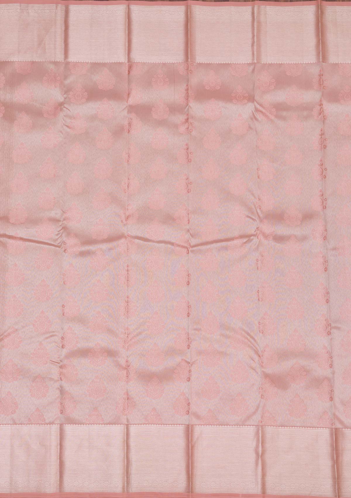 Peach Zariwork Pure Silk Saree-koskii
