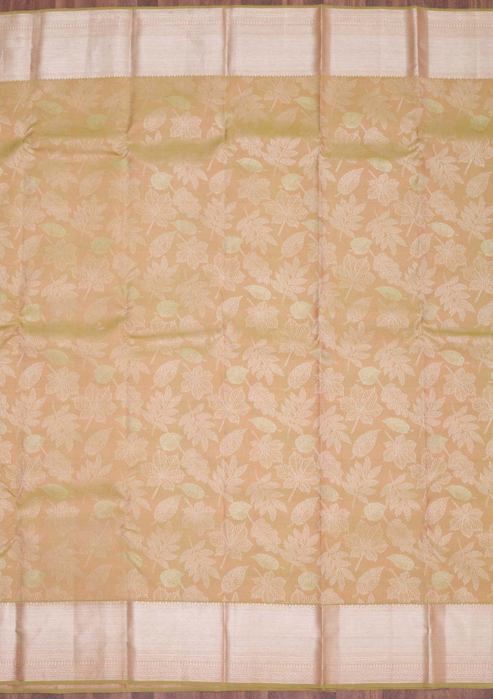 Parrot Green Zariwork Pure Silk Saree-koskii