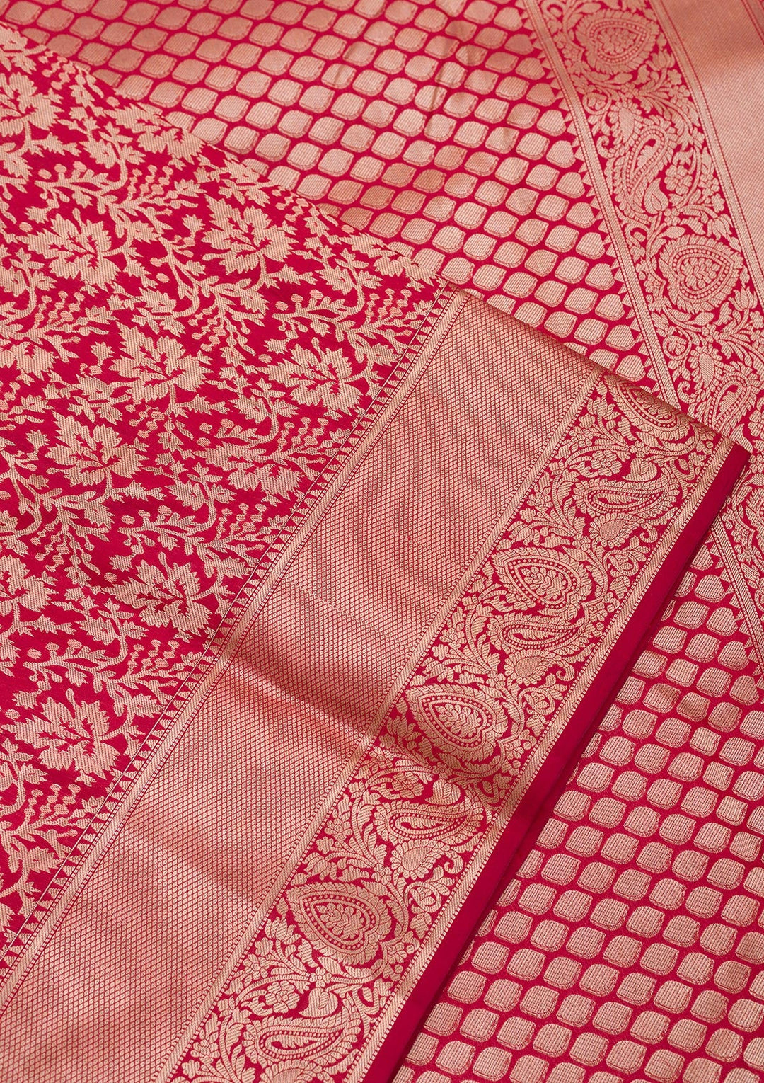 Maroon Zariwork Pure Silk Saree-Koskii