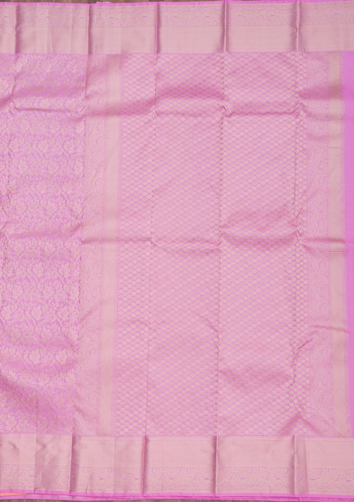 Pink Zariwork Pure Silk Saree-Koskii