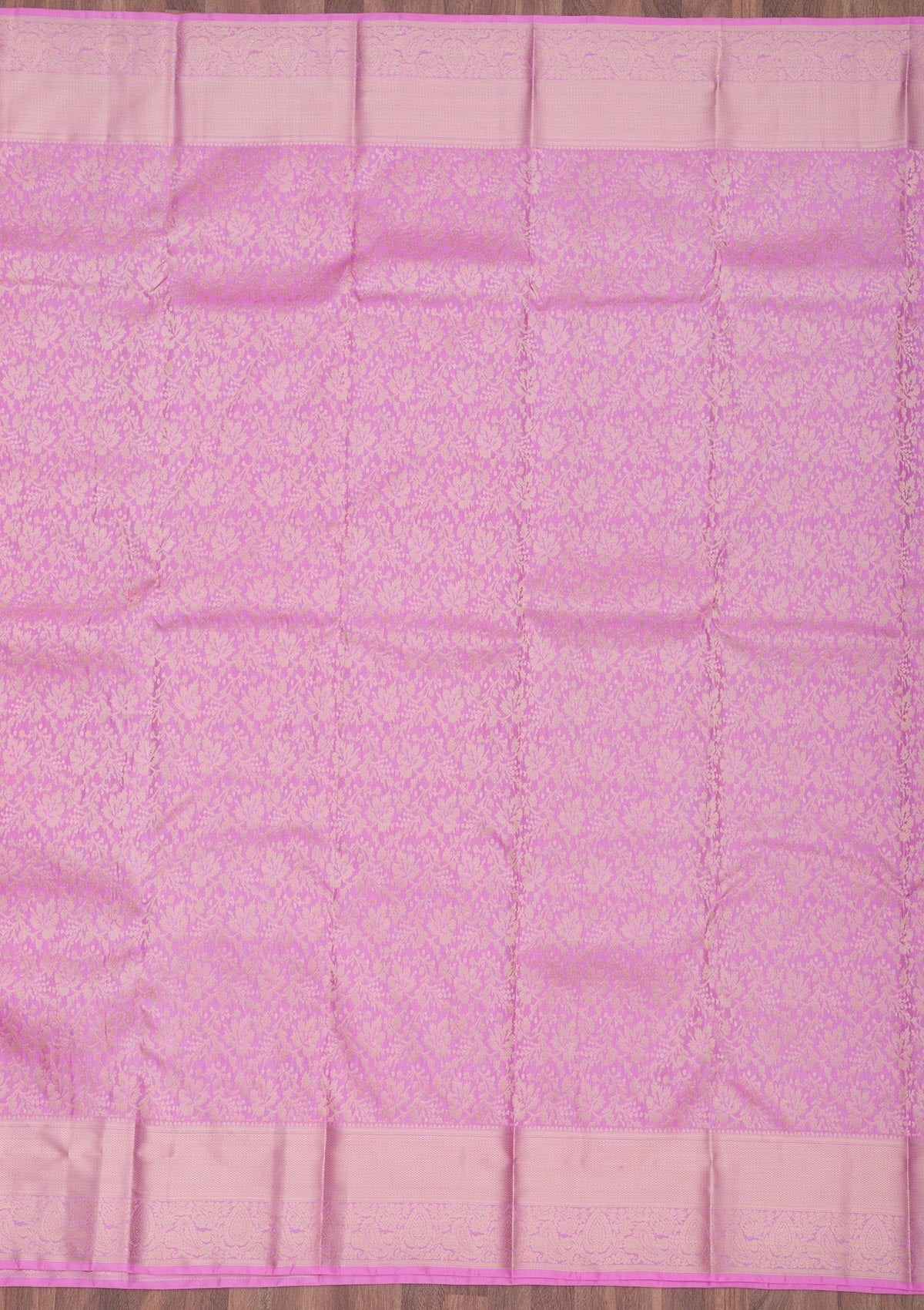 Pink Zariwork Pure Silk Saree-Koskii
