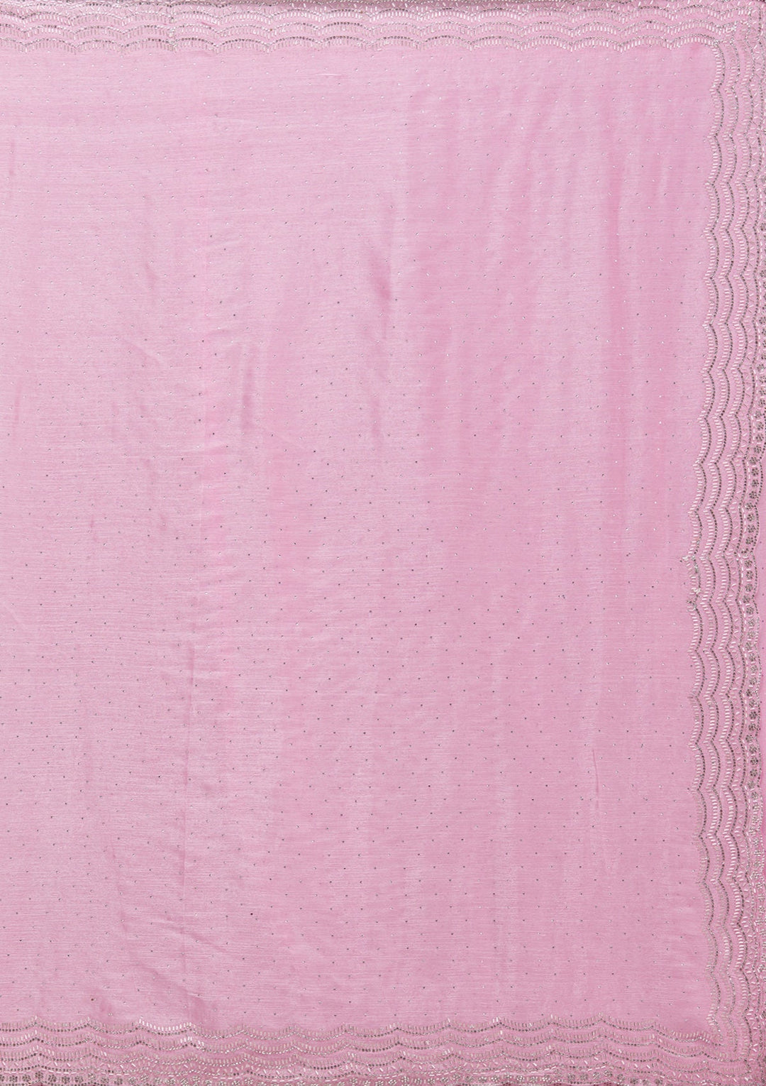 Pink Stonework Chiffon Saree-Koskii