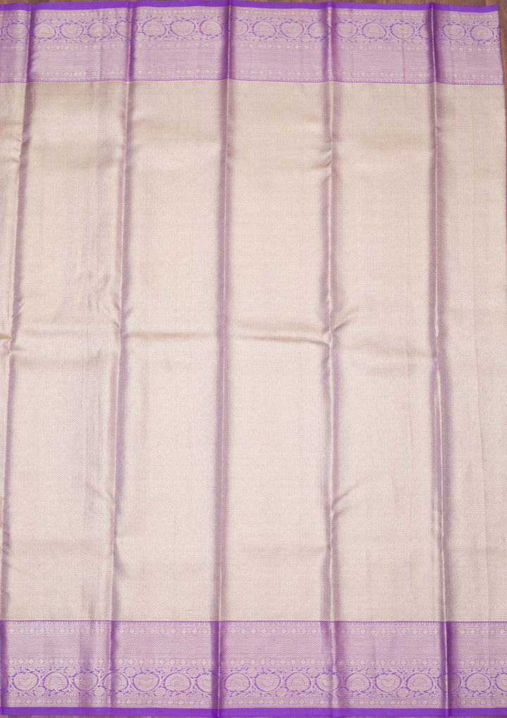 Beige Zariwork Pure Silk Saree-koskii