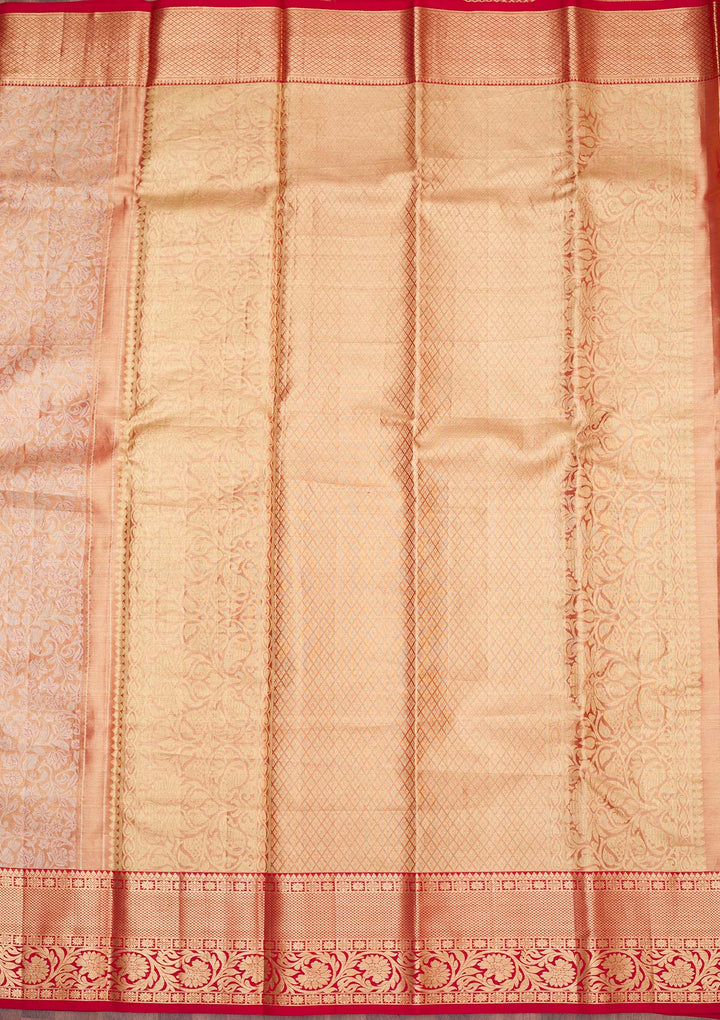 Gold Zariwork Pure Silk Saree-koskii