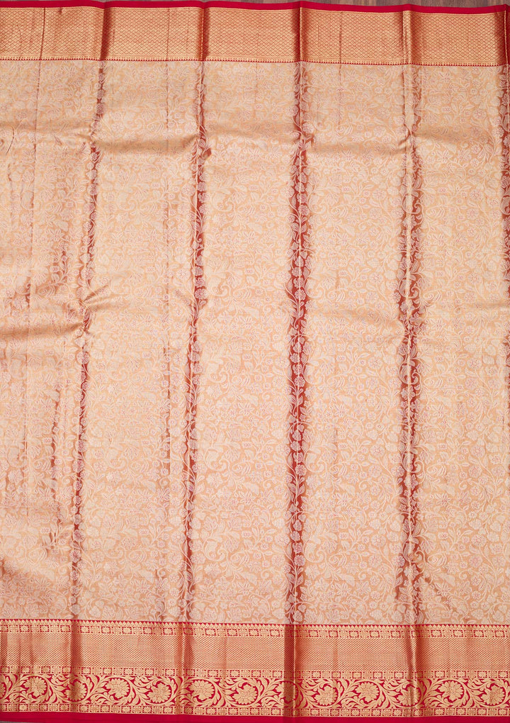 Gold Zariwork Pure Silk Saree-koskii