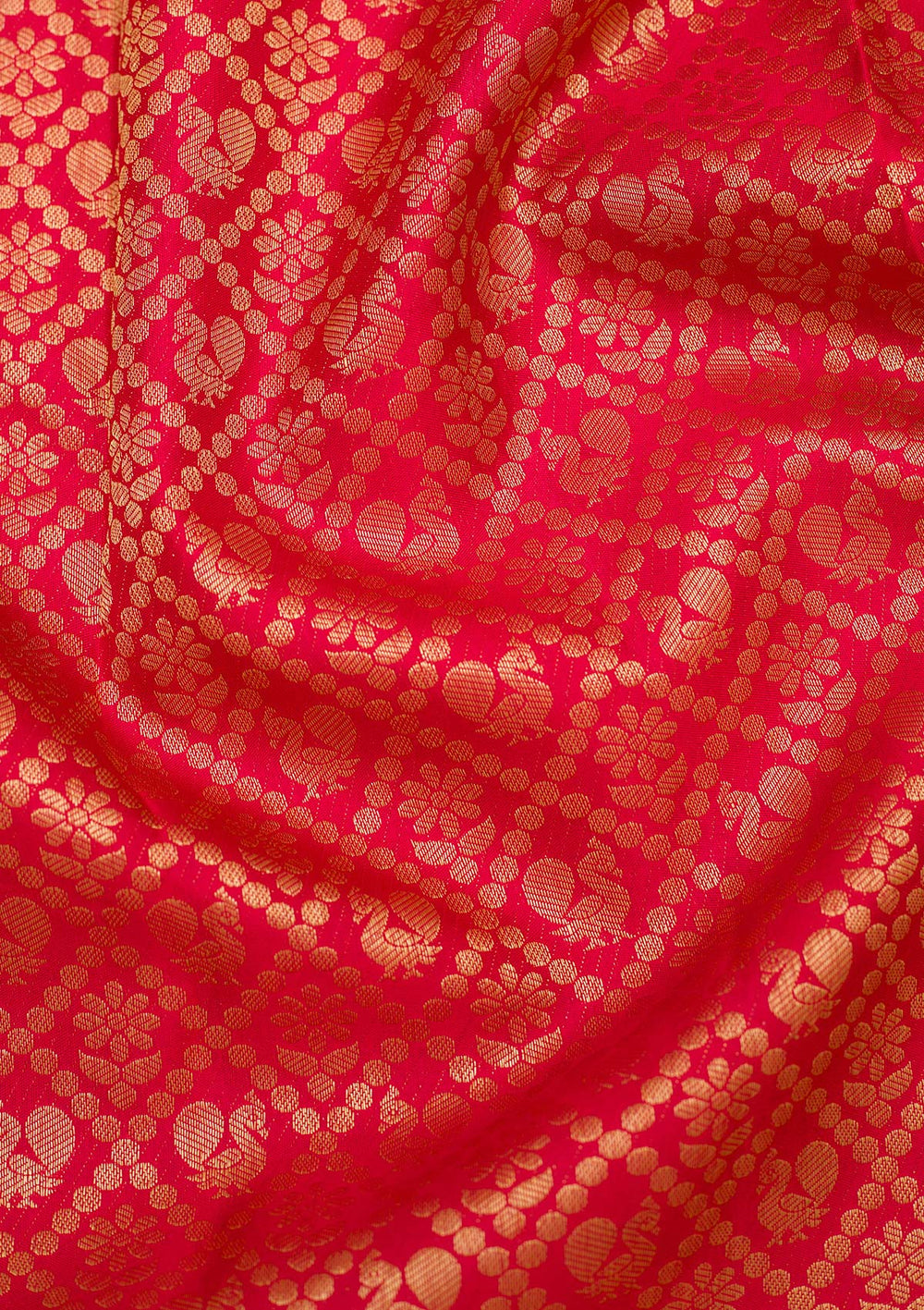 Red Zariwork Pure Silk Saree-koskii