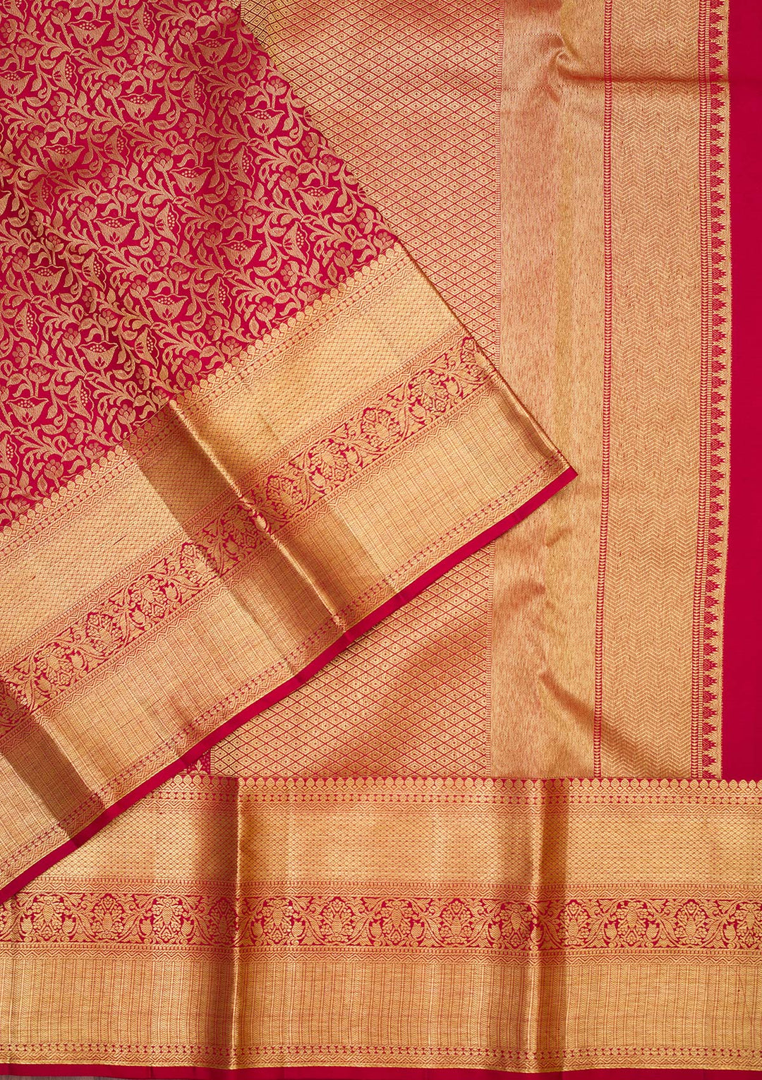 Maroon Zariwork Pure Silk Saree-koskii