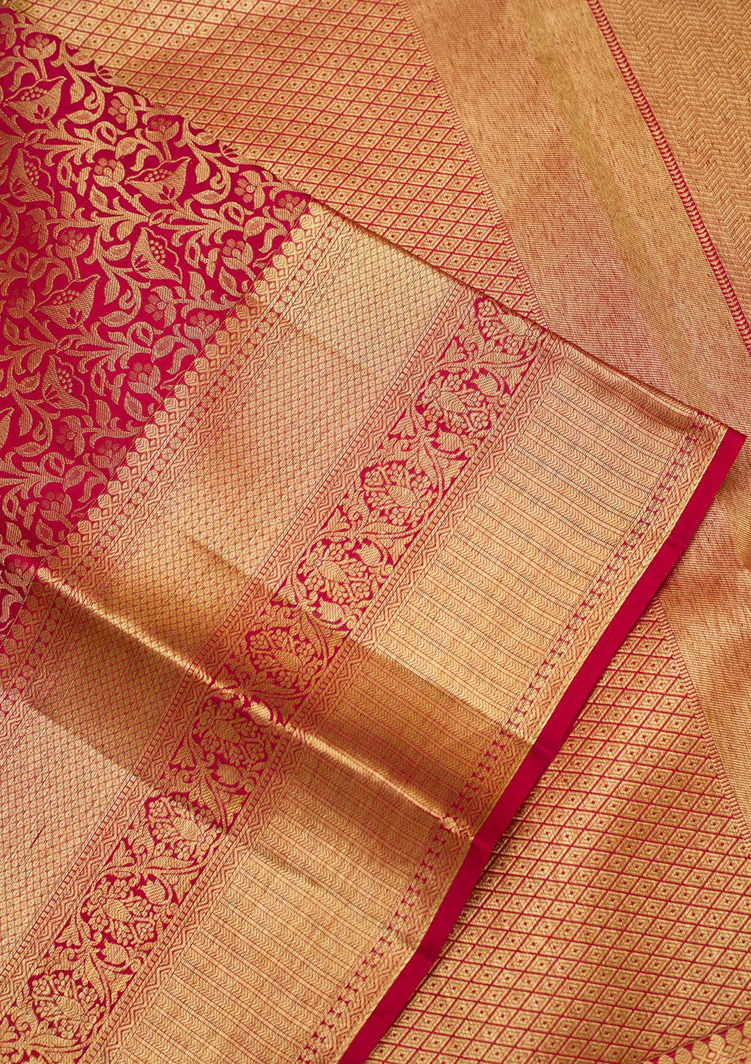 Maroon Zariwork Pure Silk Saree-koskii