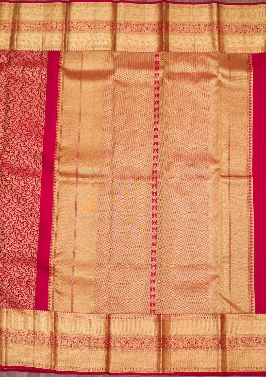 Maroon Zariwork Pure Silk Saree-koskii