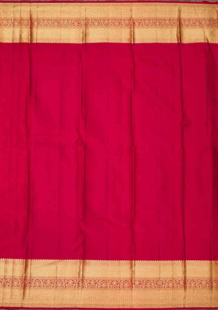 Maroon Zariwork Pure Silk Saree-koskii