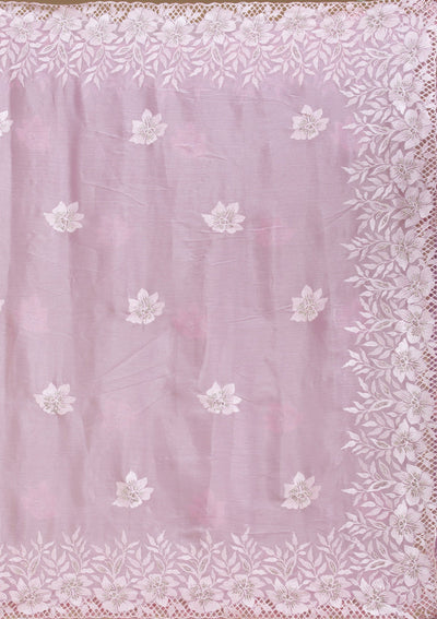 Lavender Stonework Tissue Saree-Koskii