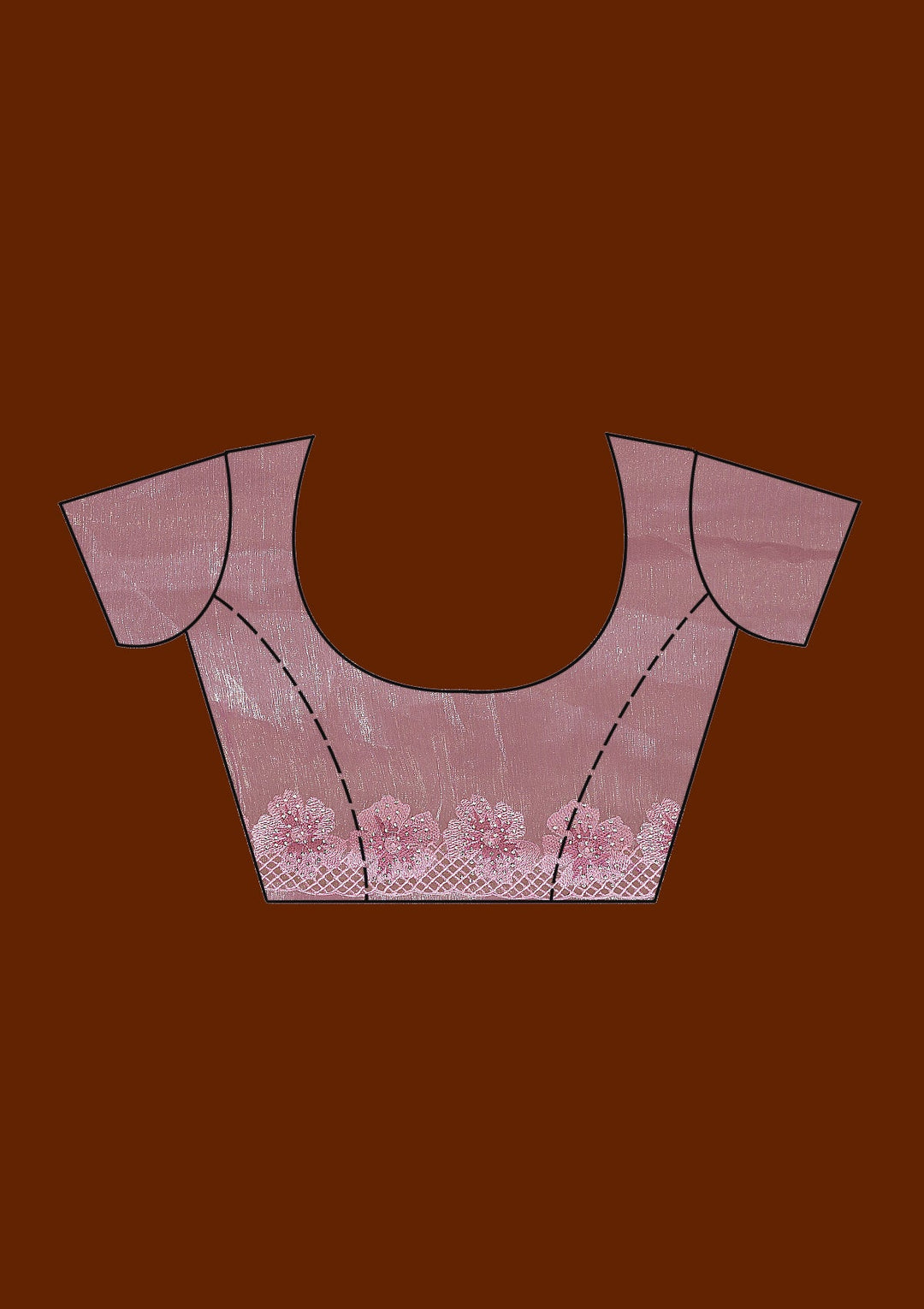 Mauve Stonework Tissue Saree-Koskii