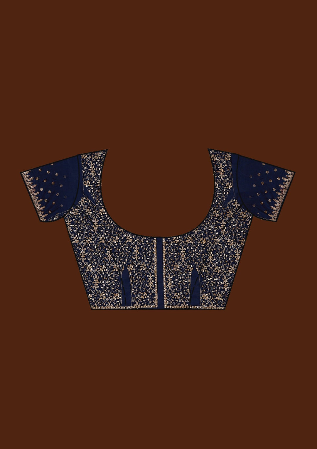 Grey Sequins Tissue Saree-Koskii