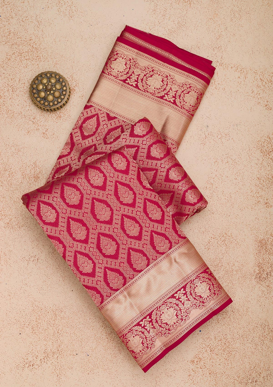 Maroon Zariwork Pure Silk Saree-Koskii