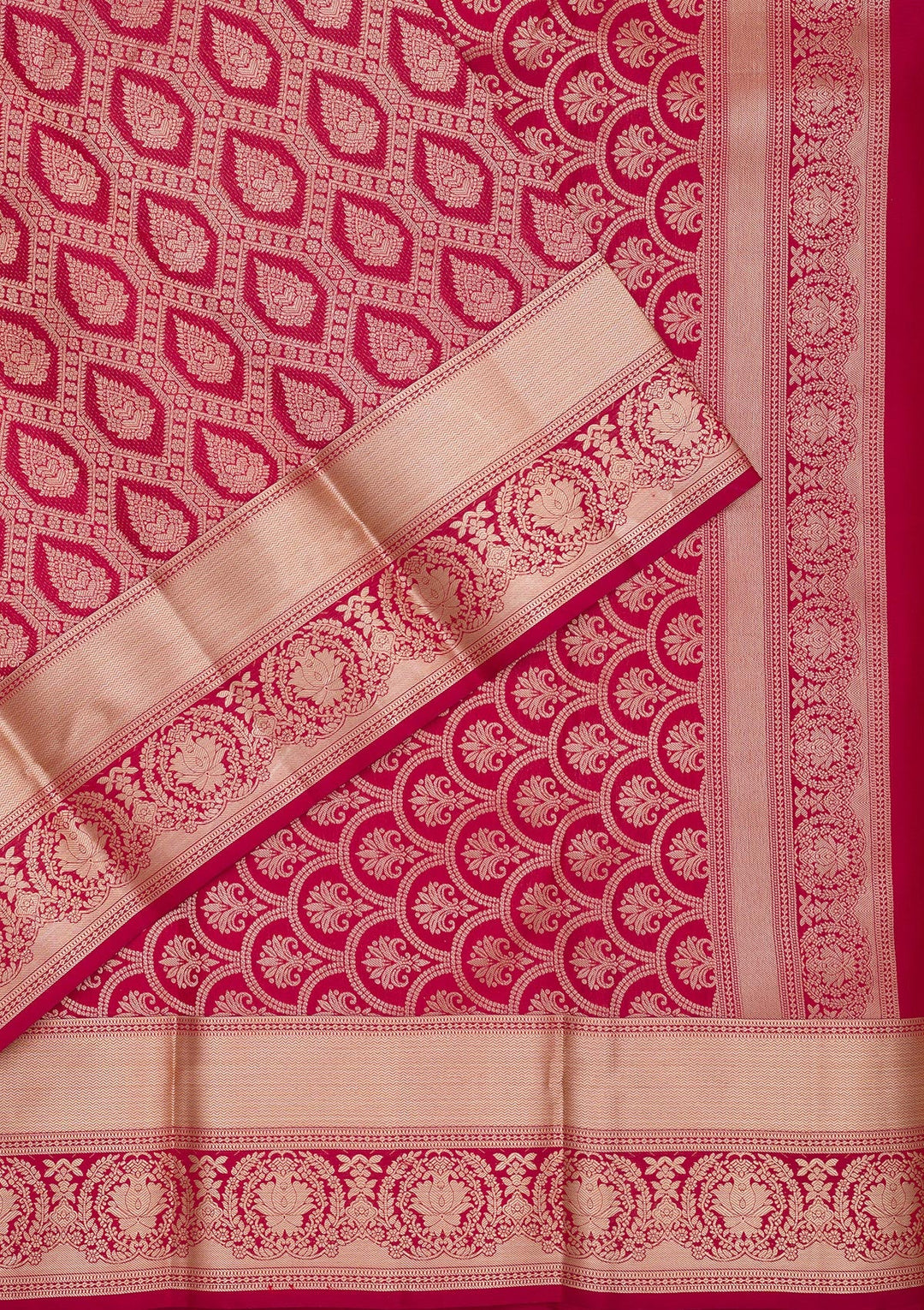 Maroon Zariwork Pure Silk Saree-Koskii