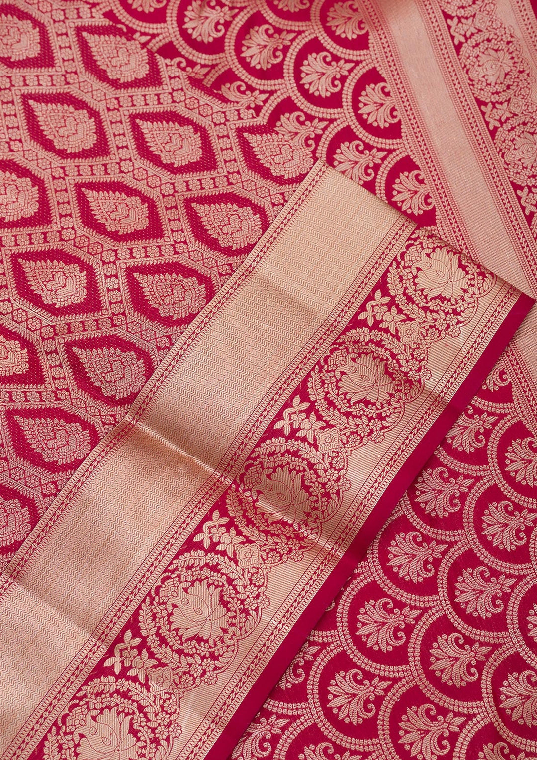 Maroon Zariwork Pure Silk Saree-Koskii
