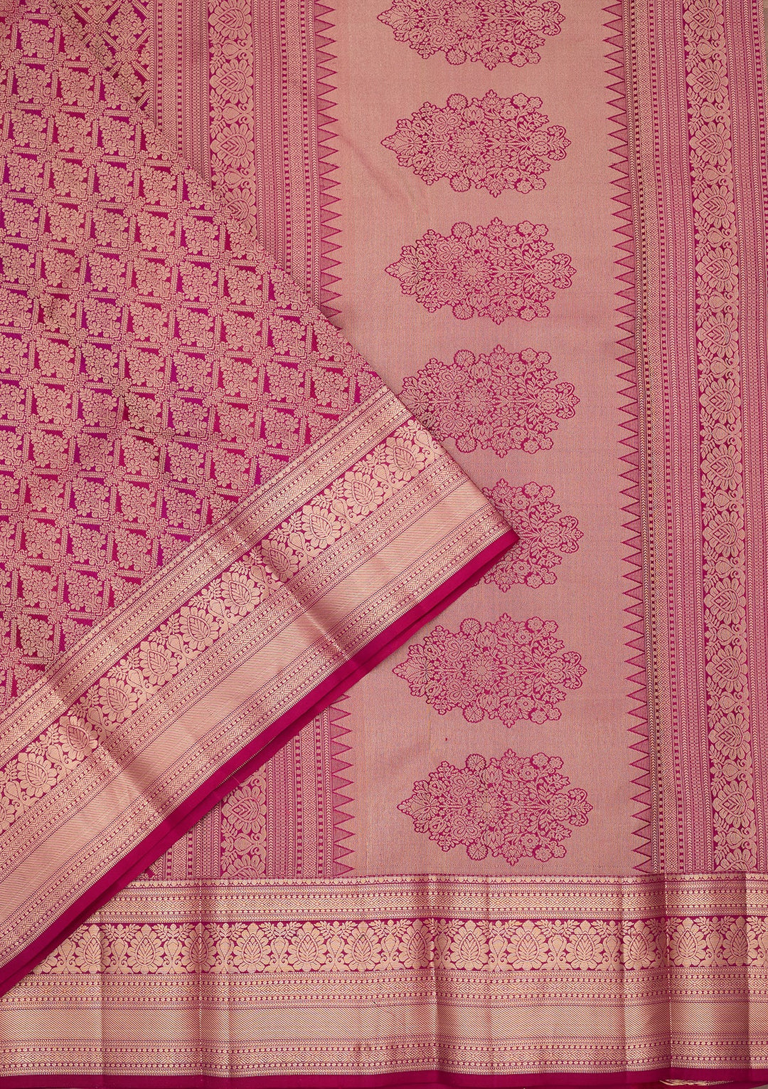 Lavender Zariwork (Gold) Pure Silk Saree