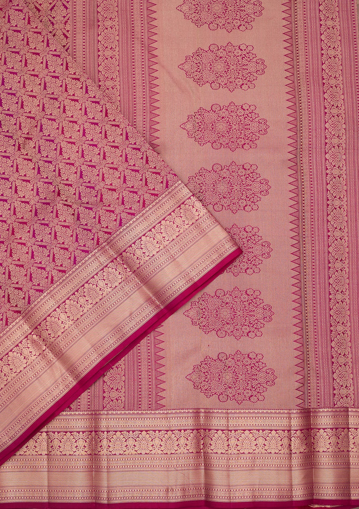 Lavender Zariwork (Gold) Pure Silk Saree
