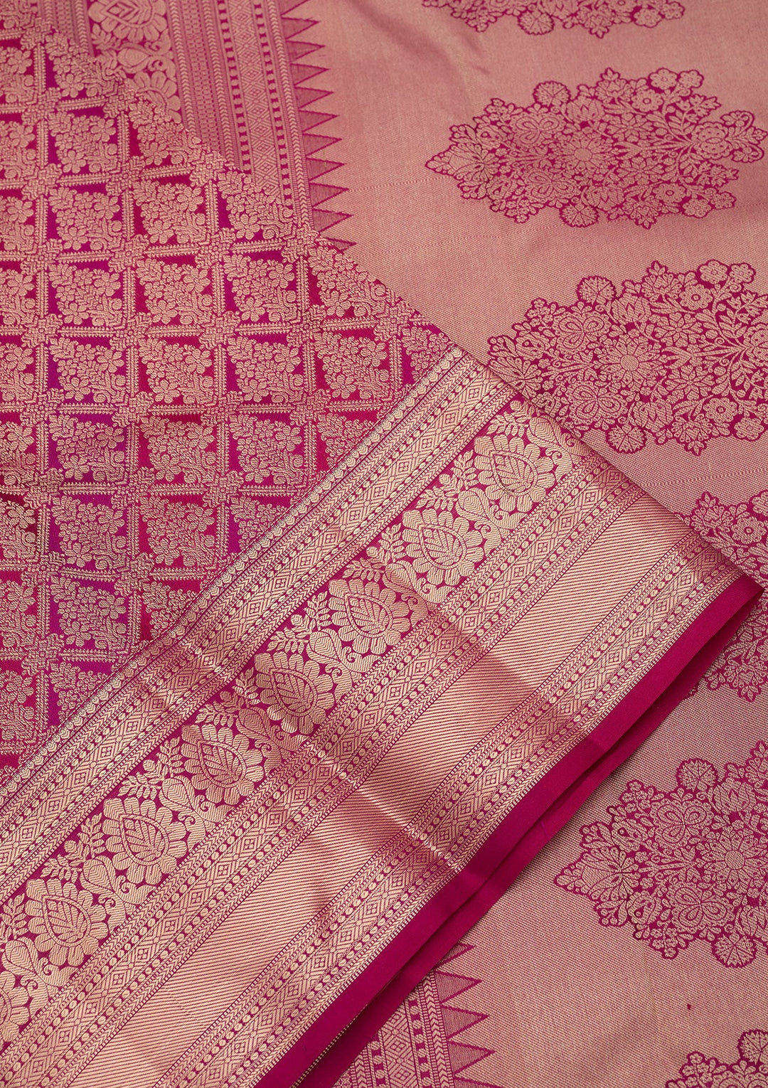 Lavender Zariwork (Gold) Pure Silk Saree