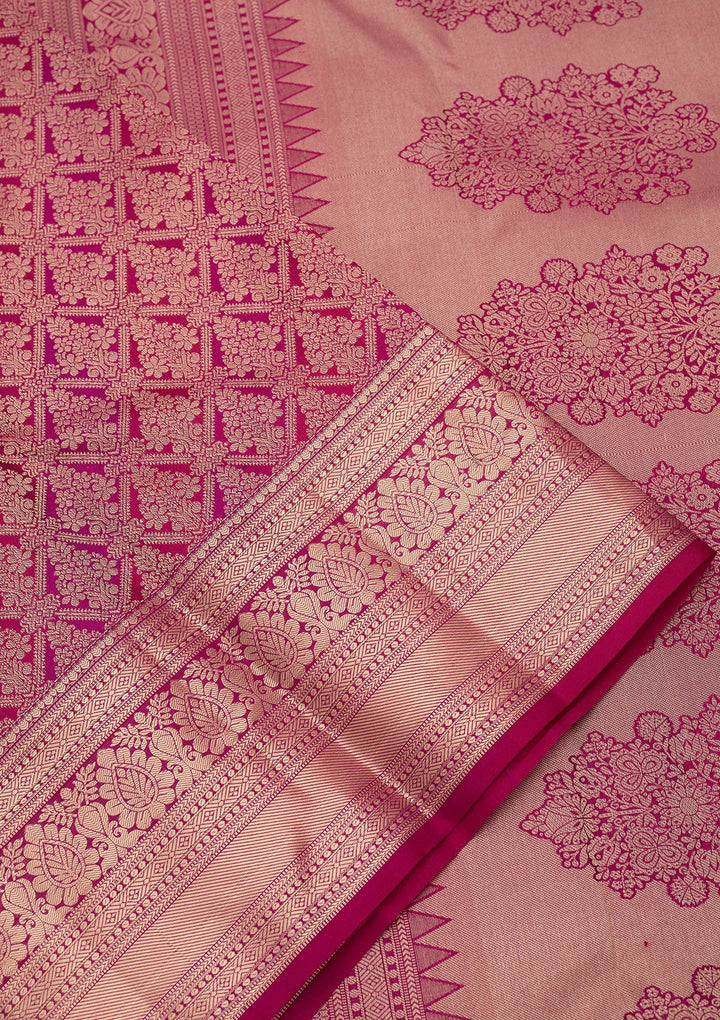 Lavender Zariwork (Gold) Pure Silk Saree