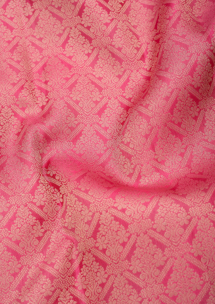 Pink Zariwork (Gold) Pure Silk Saree