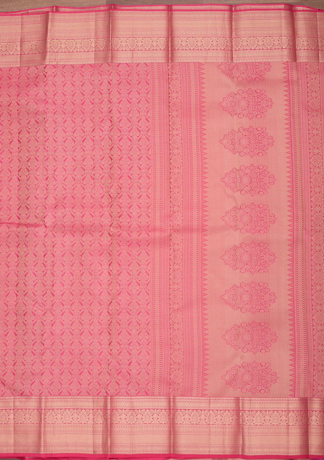 Pink Zariwork (Gold) Pure Silk Saree