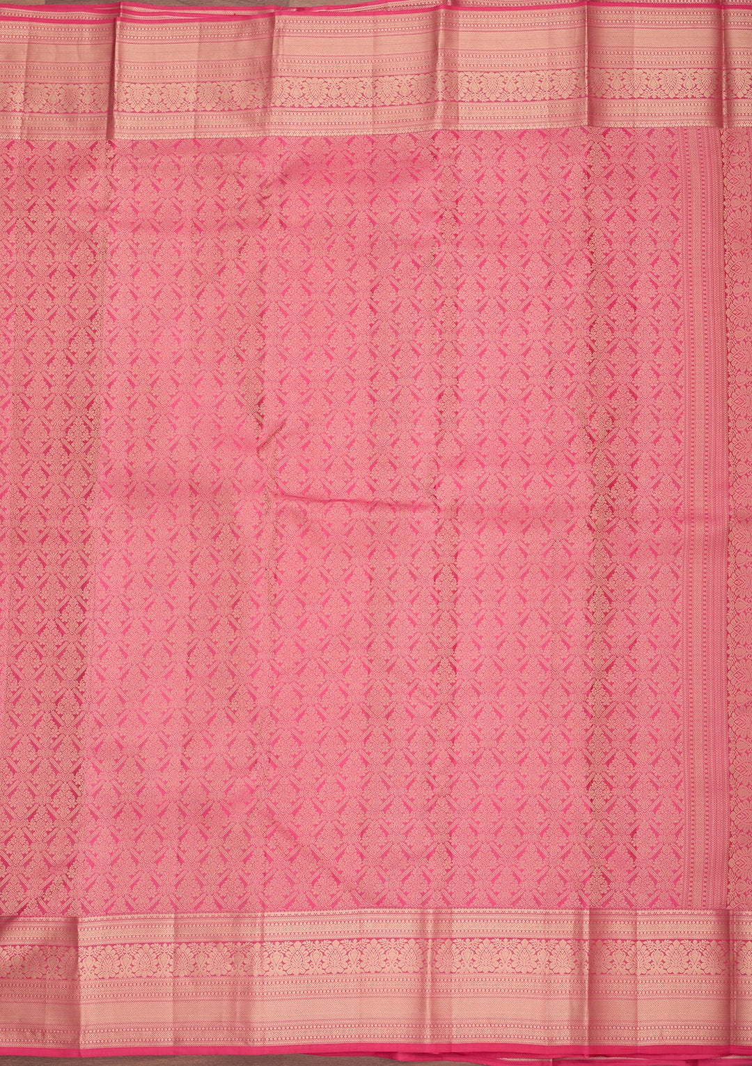 Pink Zariwork (Gold) Pure Silk Saree