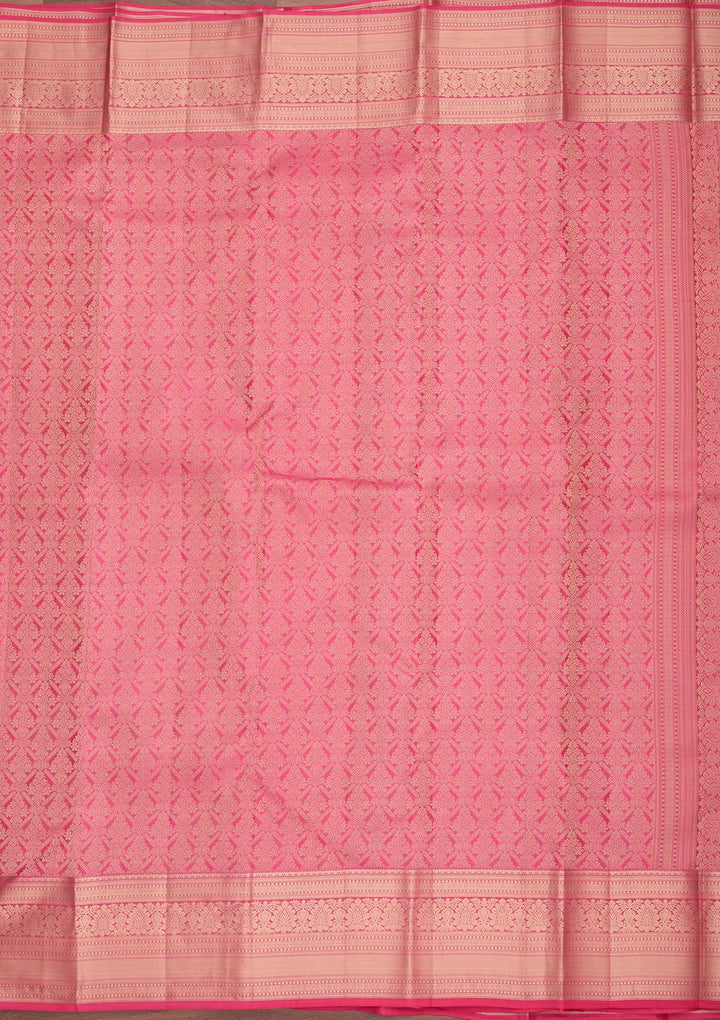 Pink Zariwork (Gold) Pure Silk Saree
