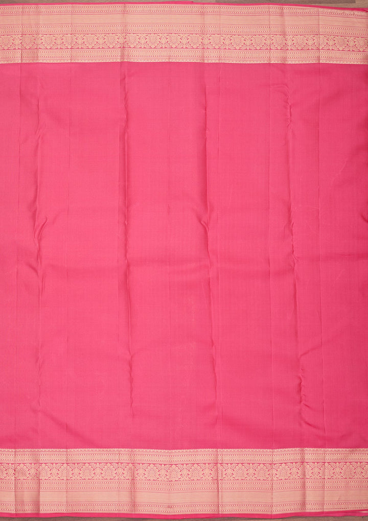Pink Zariwork (Gold) Pure Silk Saree