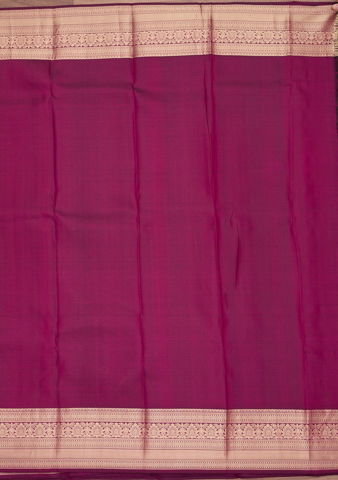 Rani Pink Zariwork (Gold) Pure Silk Saree