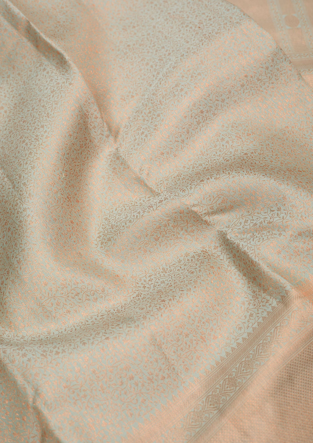 Pista Green Zariwork Pure Silk Saree-Koskii