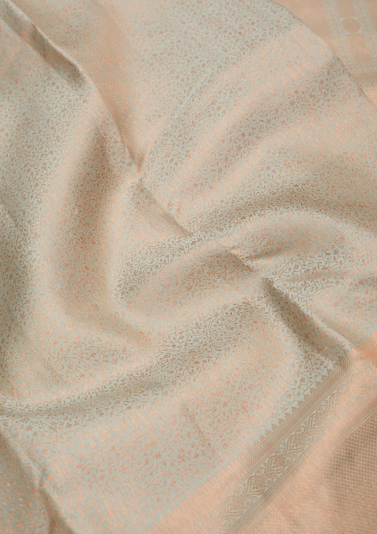 Pista Green Zariwork Pure Silk Saree-Koskii