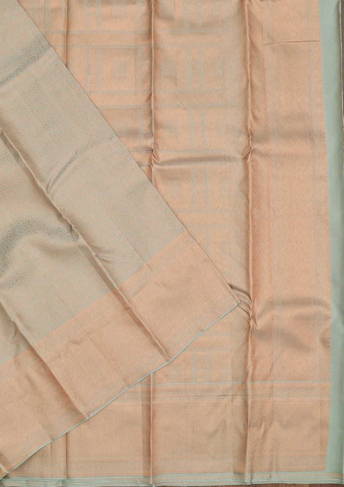 Pista Green Zariwork Pure Silk Saree-Koskii