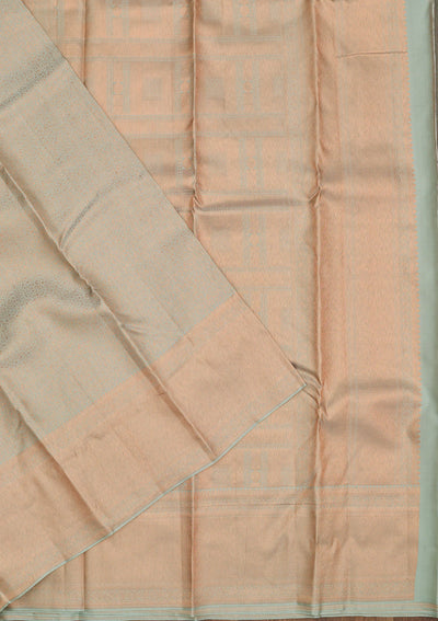 Pista Green Zariwork Pure Silk Saree-Koskii