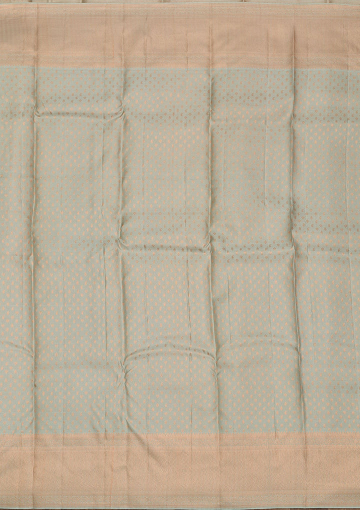 Pista Green Zariwork Pure Silk Saree-Koskii