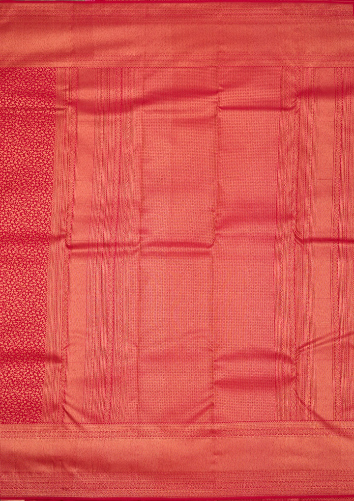 Red Zariwork Pure Silk Saree-Koskii