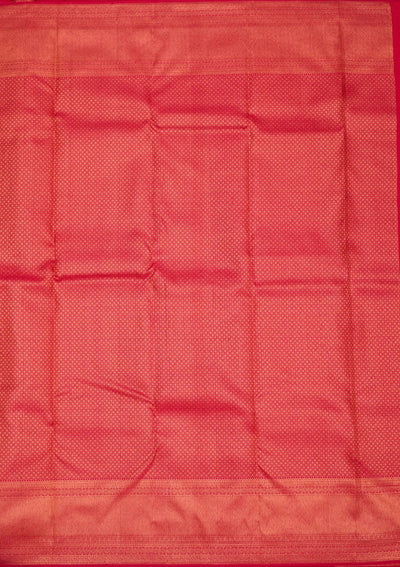 Red Zariwork Pure Silk Saree-Koskii