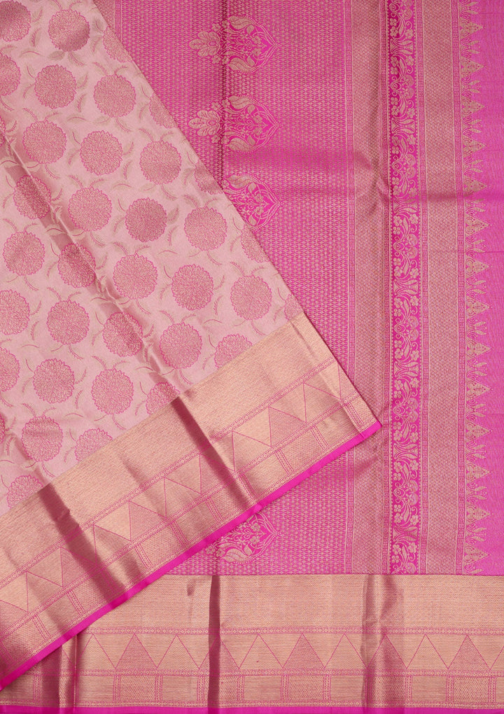 Lavender Zariwork Pure Silk Saree-Koskii