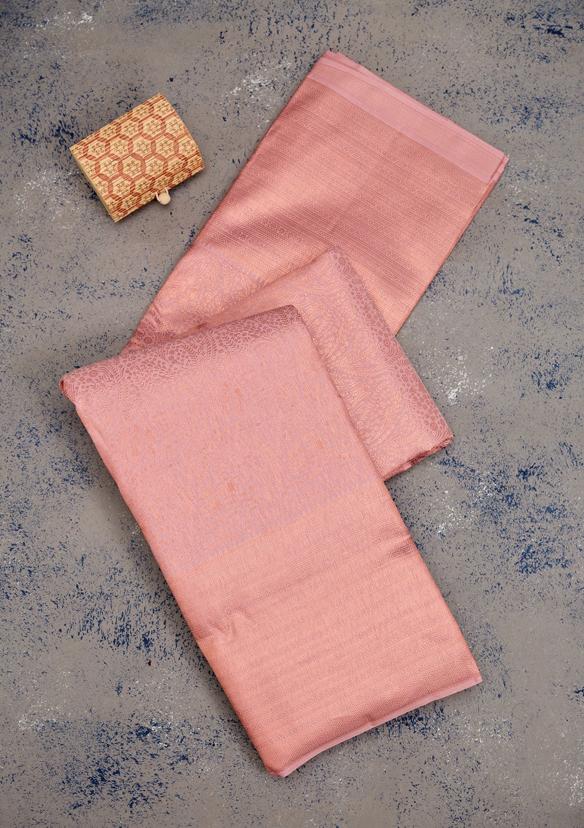 Baby Pink Zariwork Pure Silk Saree-Koskii
