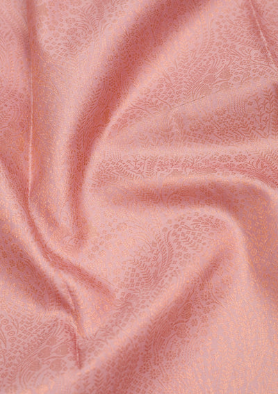 Baby Pink Zariwork Pure Silk Saree-Koskii