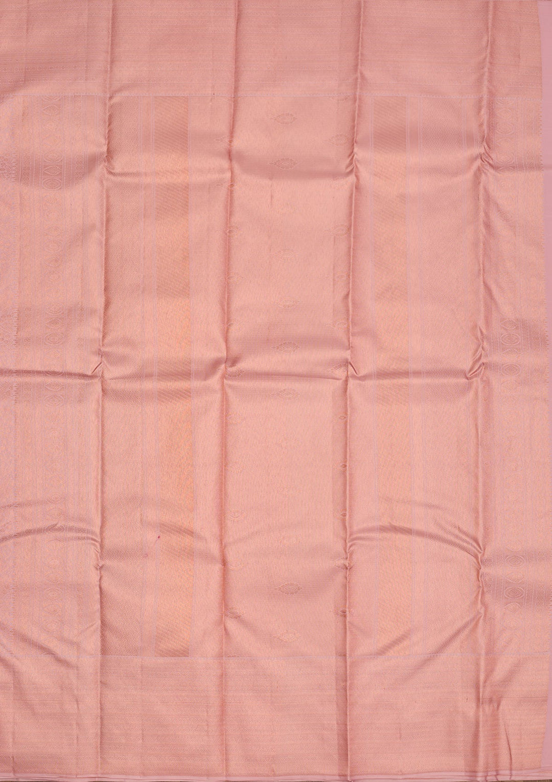 Baby Pink Zariwork Pure Silk Saree-Koskii