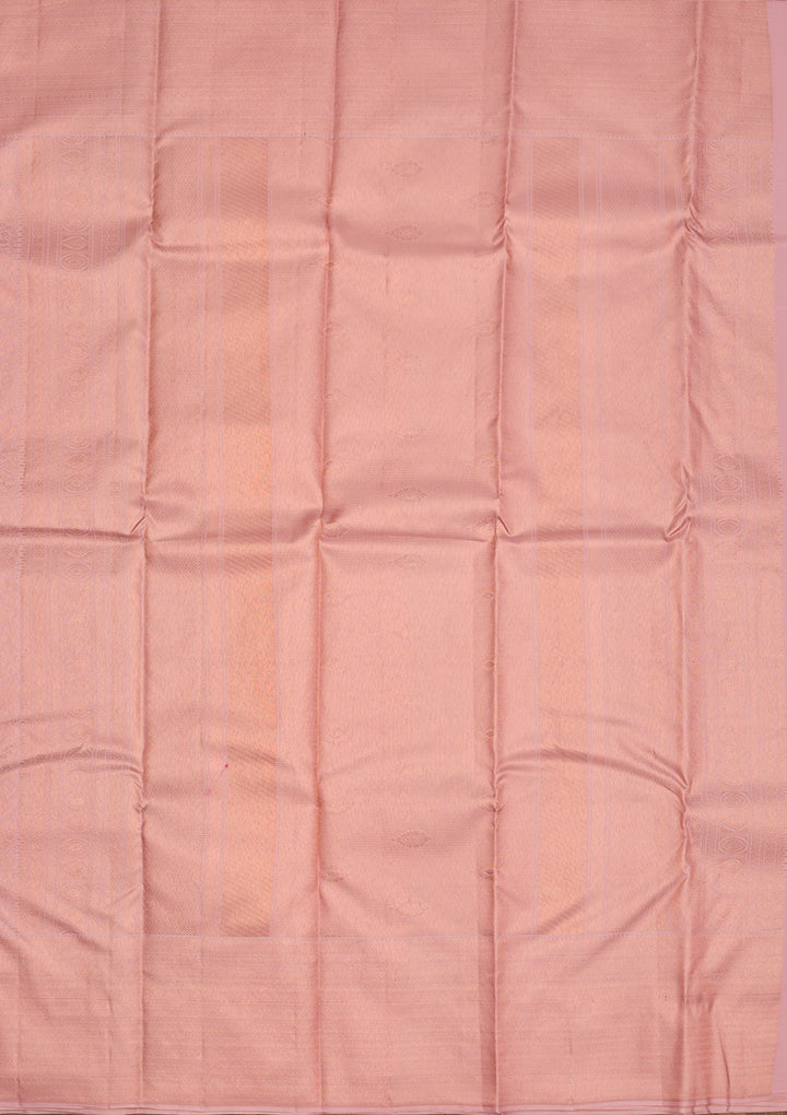 Baby Pink Zariwork Pure Silk Saree-Koskii