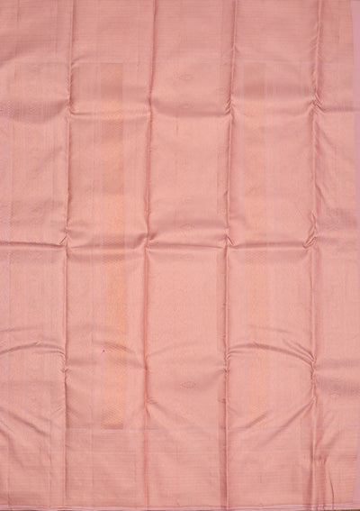 Baby Pink Zariwork Pure Silk Saree-Koskii