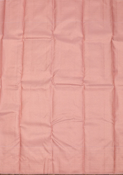 Baby Pink Zariwork Pure Silk Saree-Koskii