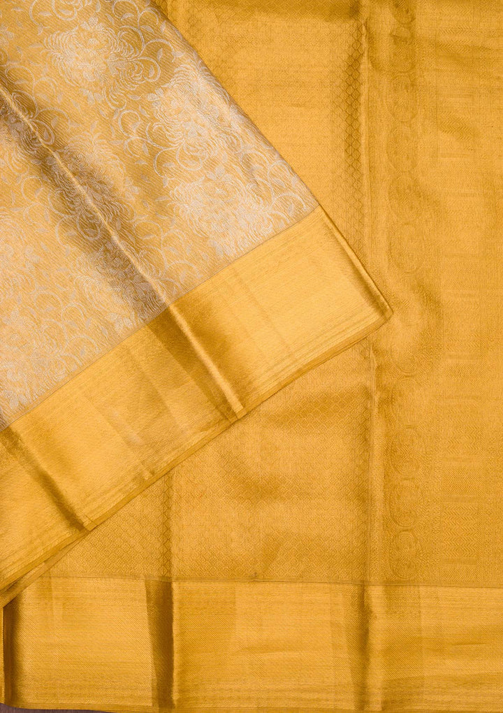 Gold Zariwork Pure Silk Saree-koskii